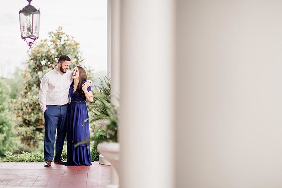 Front porch at this Castleton by Knoxville Wedding Photographer, Amanda May Photos.