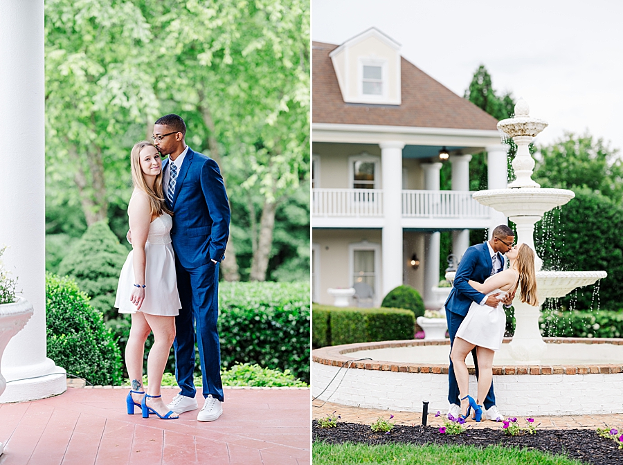 kissing by the castleton fountain