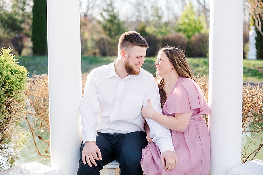 laughing at castleton farms engagement