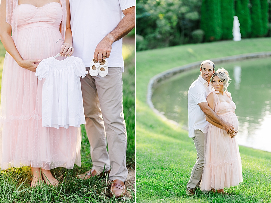 baby girl outfit at castleton farms maternity session