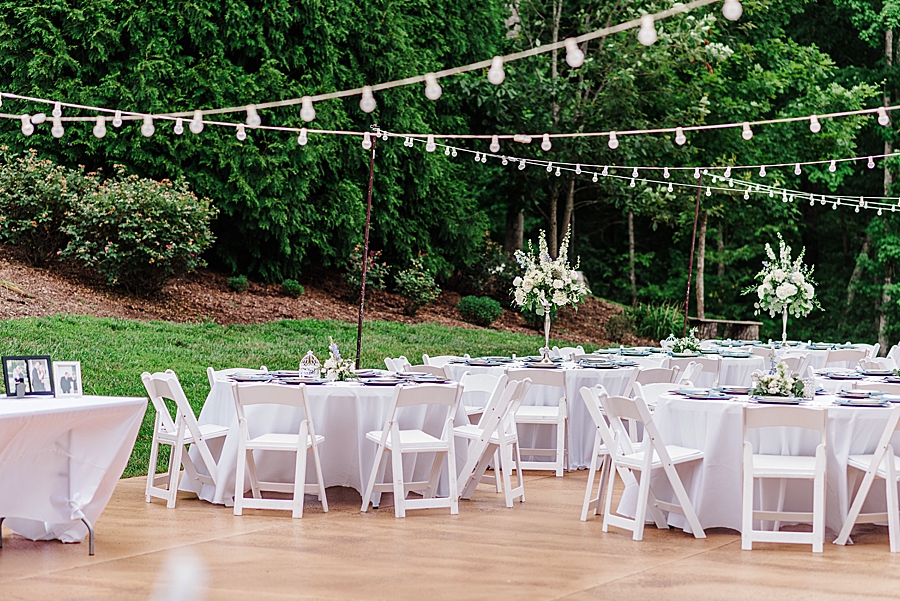 reception tables at cinderella wedding