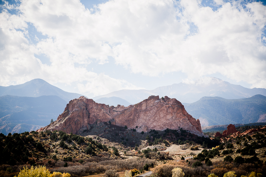 One rock at Garden of the Gods in Colorado Springs by Knoxville Wedding Photographer, Amanda May Photos.
