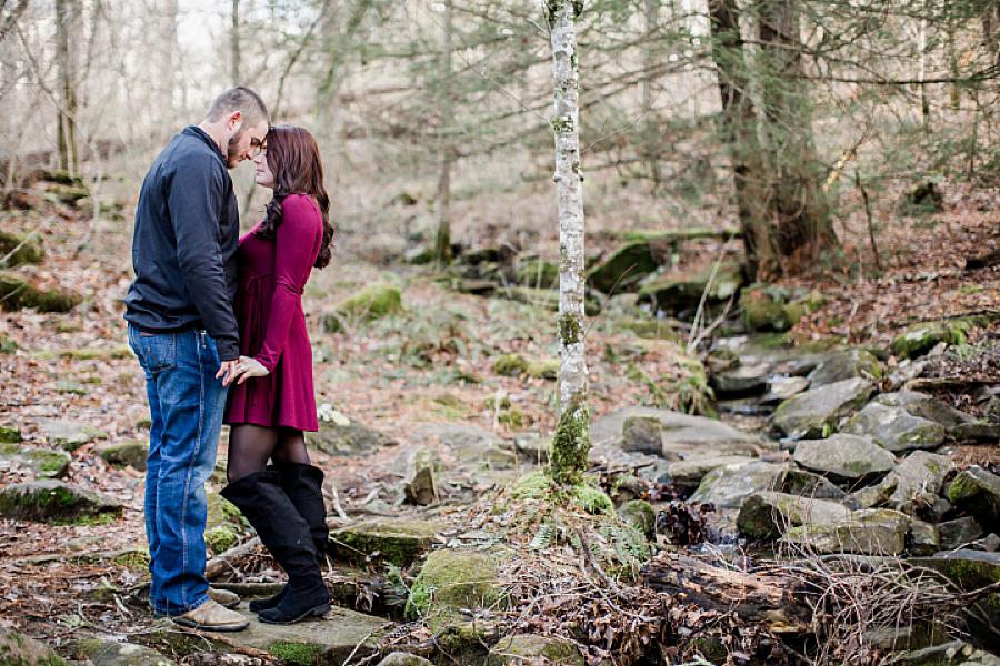 Mountain stream at this Cumberland Mountain Engagement Session by Knoxville Wedding Photographer, Amanda May Photos.