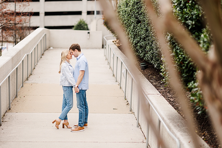 standing on walkway at downtown knoxville engagement