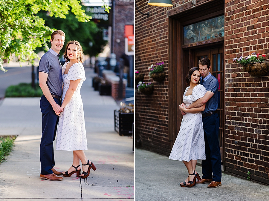 white dress at downtown knoxville family session