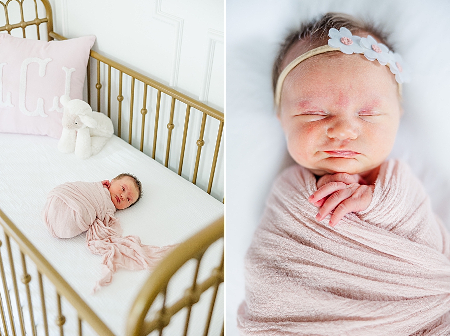 baby girl in dragon nursery