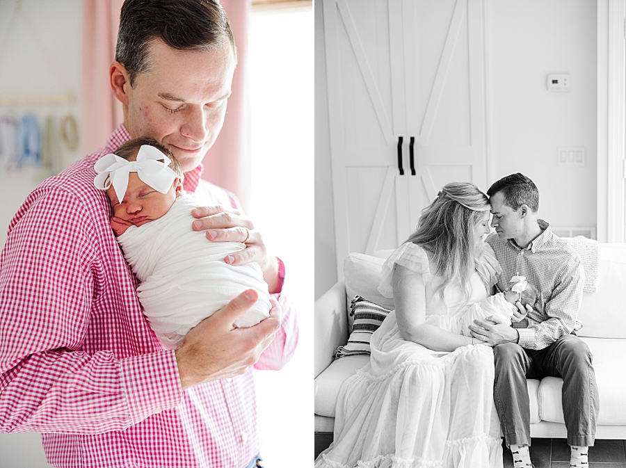 dad holding daughter in dragon nursery