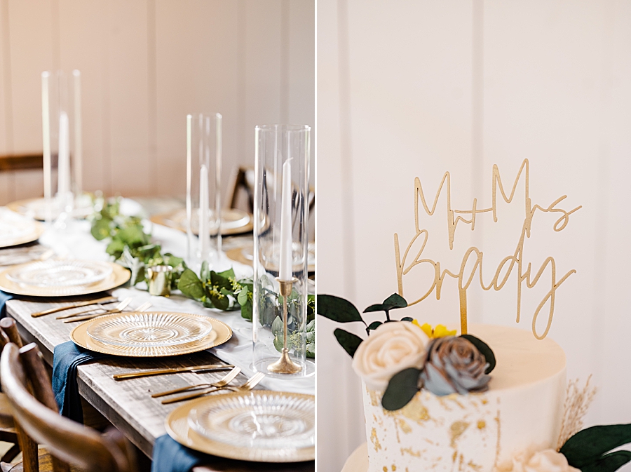 Table setting at Allenbrooke Farm wedding by Amanda May Photos