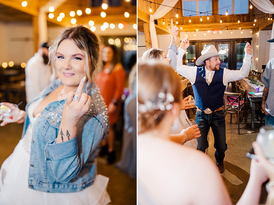Groom dancing at wedding by Amanda May Photos