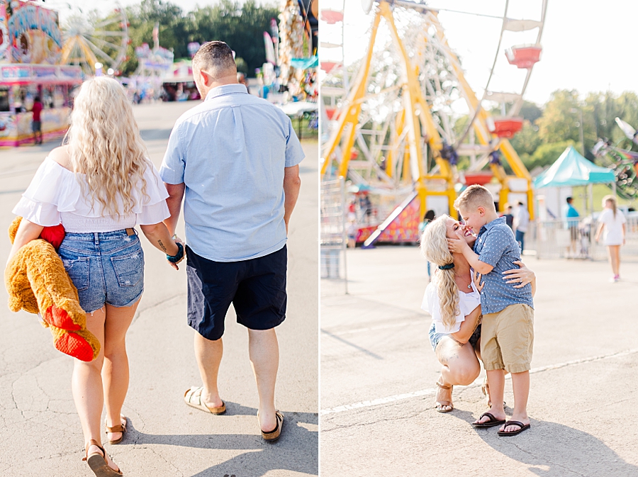 hold hands at this fair engagement session
