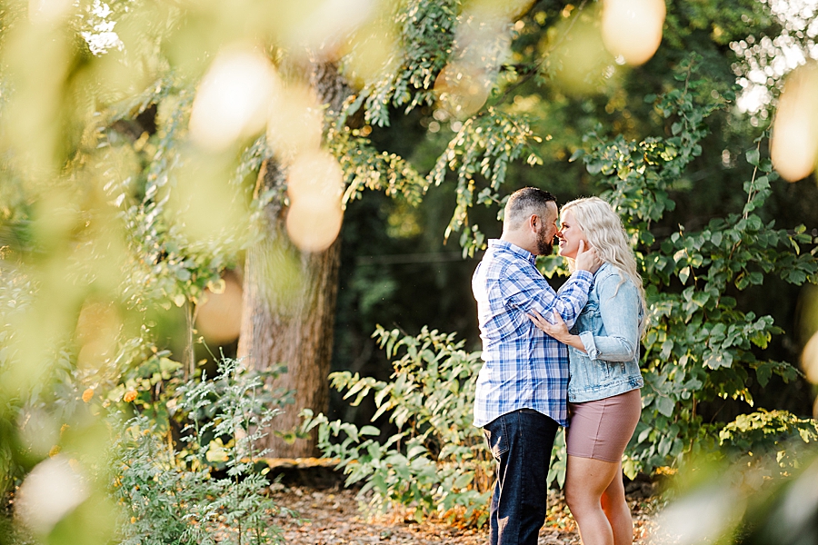 hands on cheeks at this fair engagement session