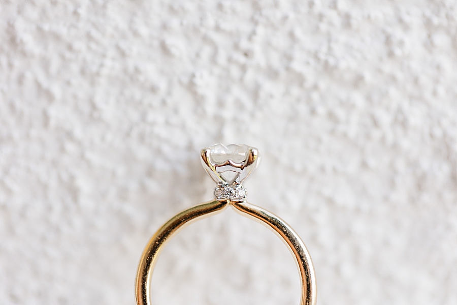 simple gold engagement ring