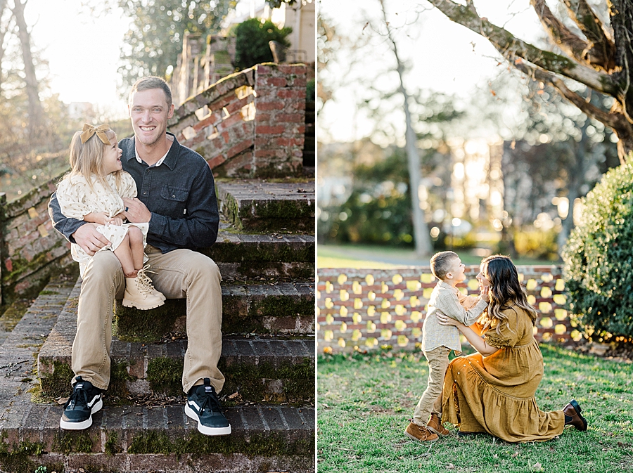 dad and daughter at fall family session