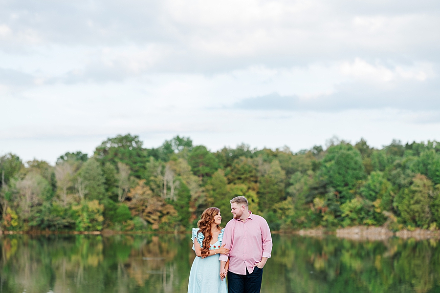 sunset at fall marblegate farm engagement