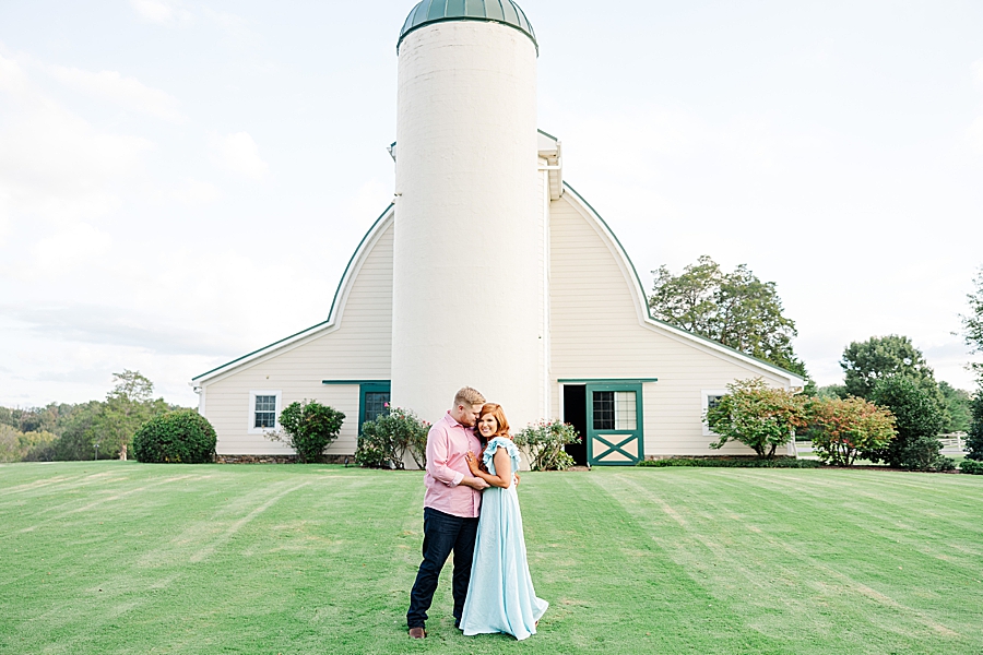 couple in front of silo