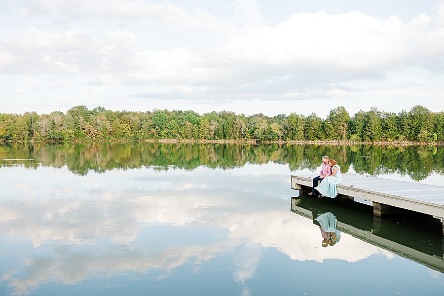 horizontal photo of couple on dock