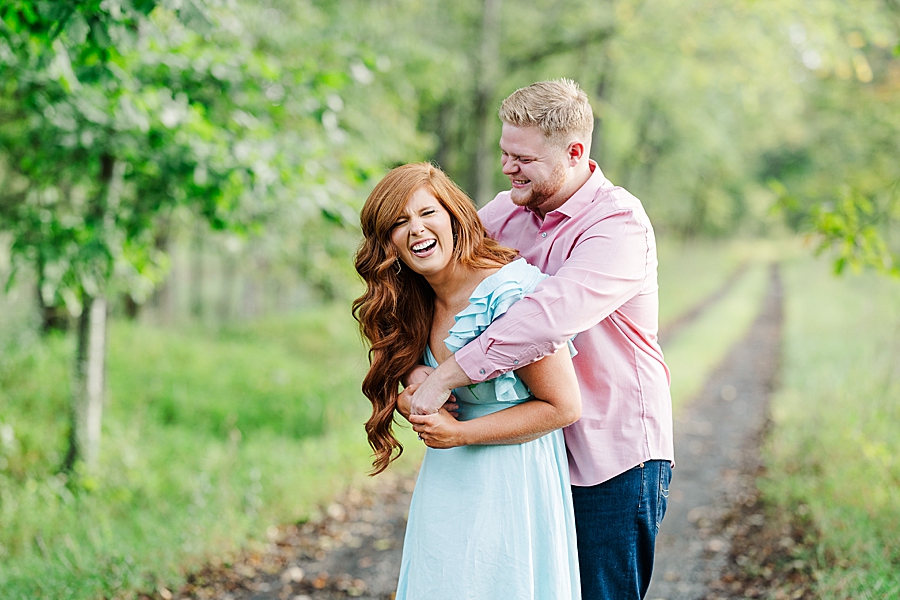 happy couple laughing