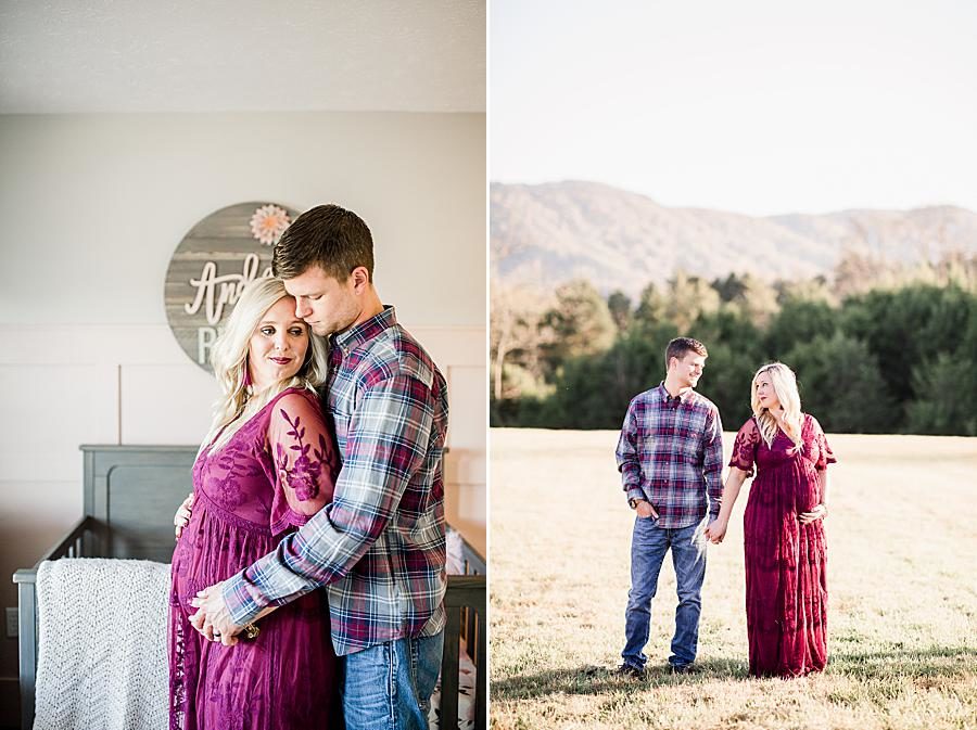 Nursery at this farm maternity session by Knoxville Wedding Photographer, Amanda May Photos.