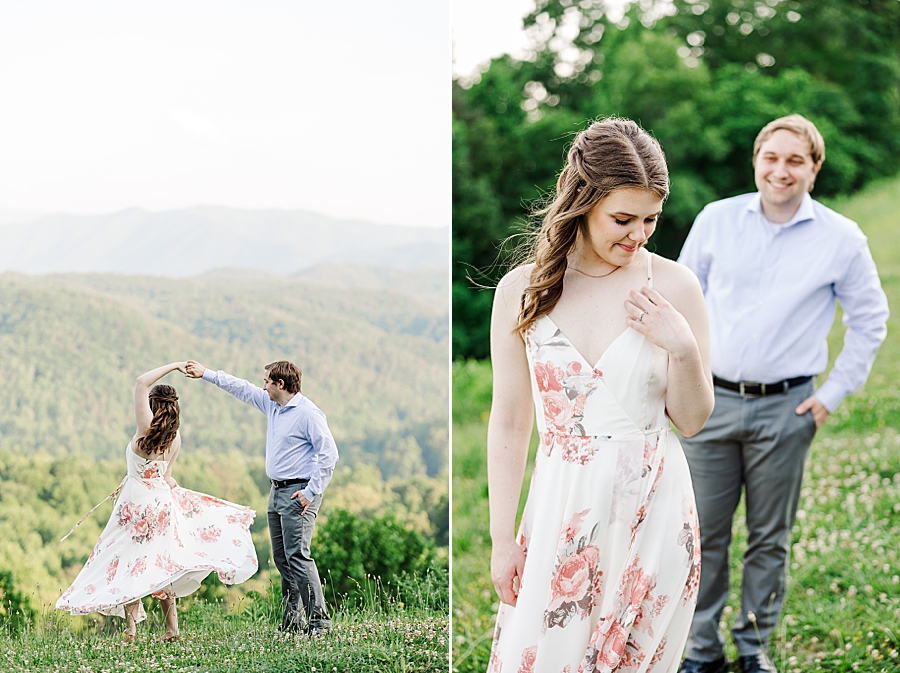 twirling at foothills parkway engagement