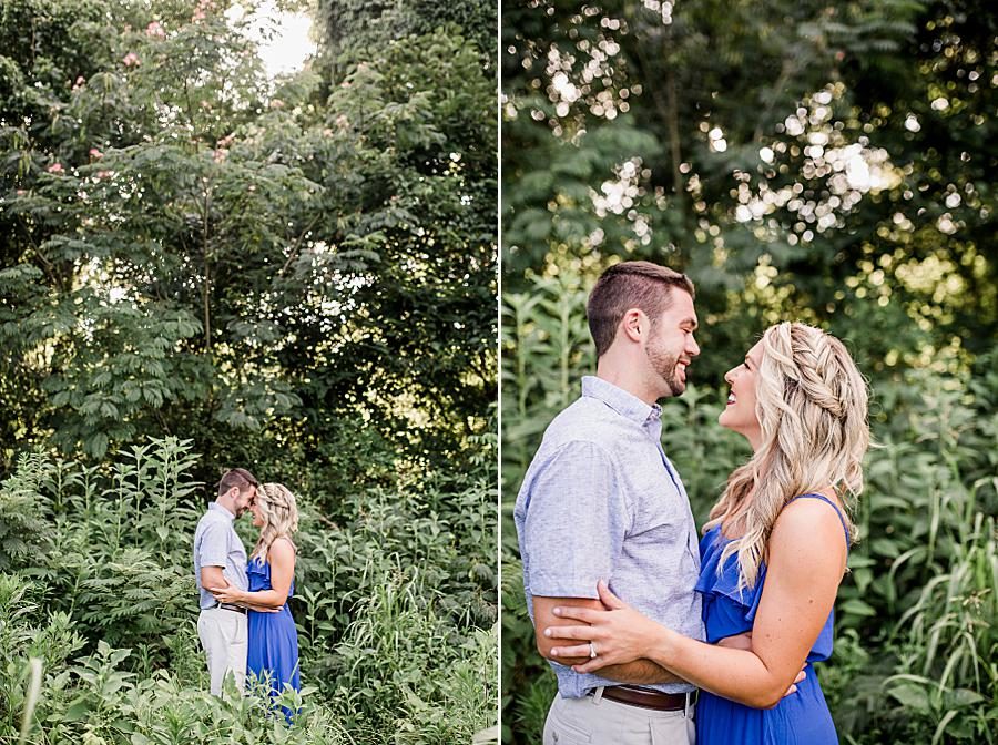 Engagement hairstyle at this Forks of the River engagement by Knoxville Wedding Photographer, Amanda May Photos.