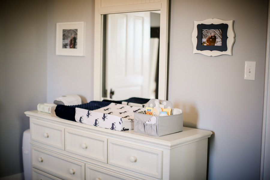 Changing table dresser in the nursery by Knoxville Wedding Photographer, Amanda May Photos.
