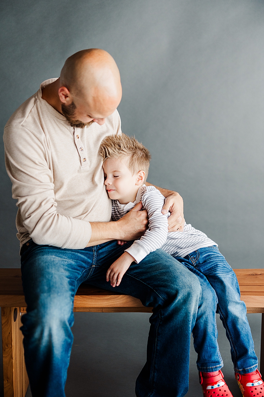 father and son at highlight studio