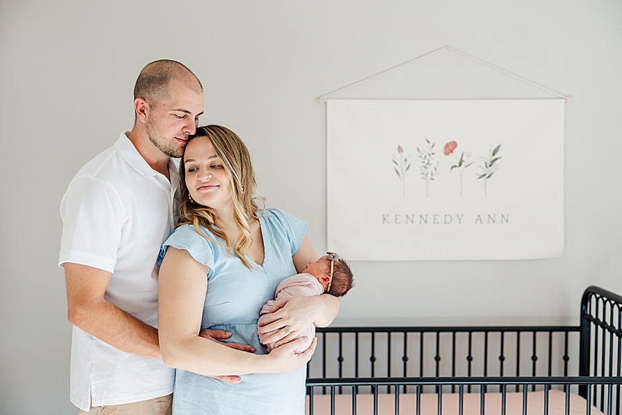 new parents at in home newborn session