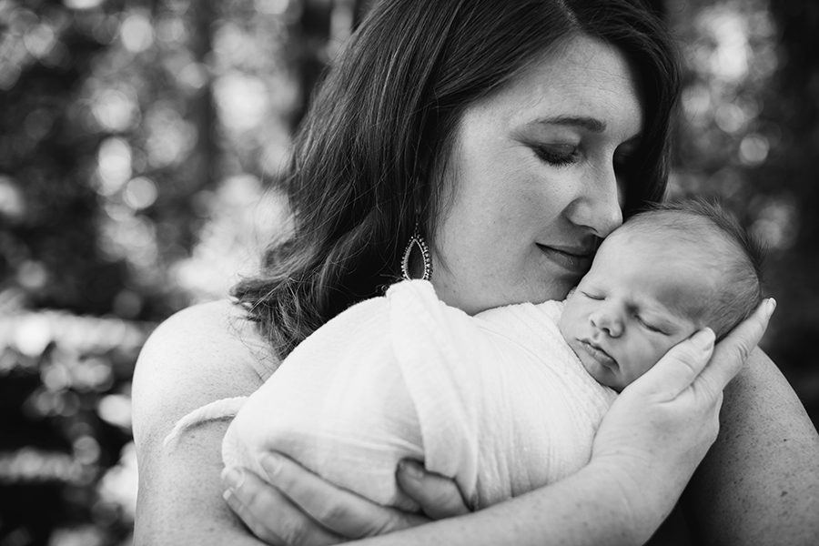 Baby smells at this newborn session by Knoxville Wedding Photographer, Amanda May Photos.