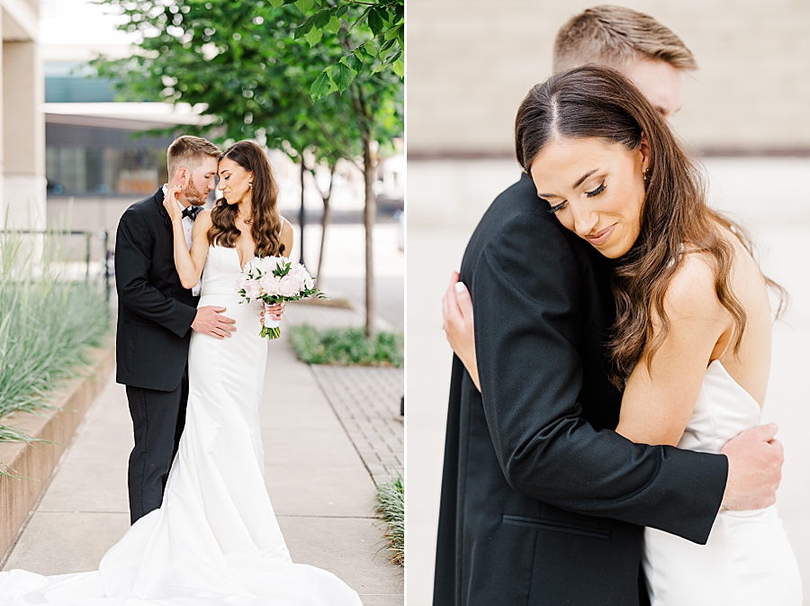 Hugging at Mill & Mine Wedding by Amanda May Photos