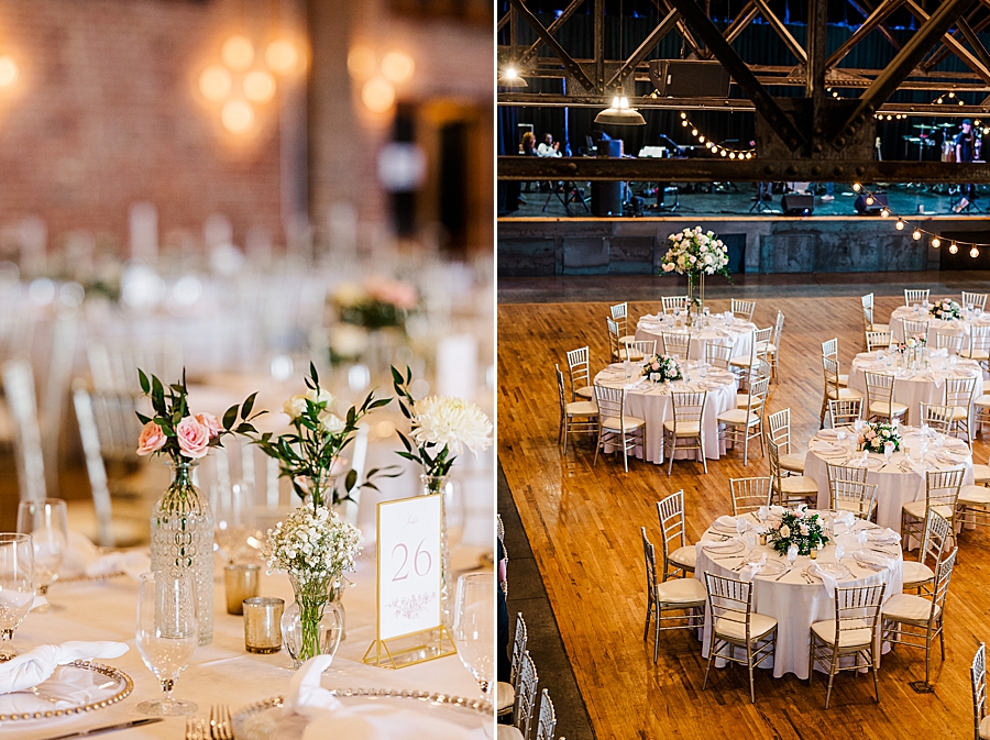 Reception tables at Wedding by Amanda May Photos