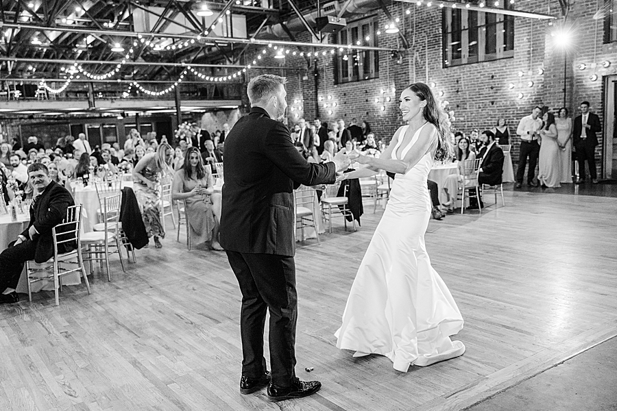 Bride and groom dancing at Wedding by Amanda May Photos