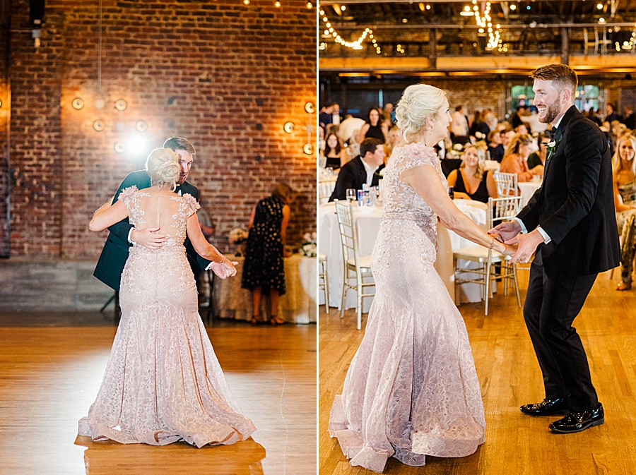 Groom and mom dancing at Wedding by Amanda May Photos