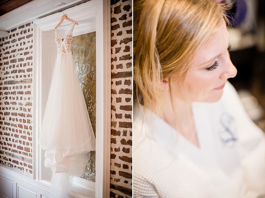 Bridal robe at this Upstairs at Midtown Wedding by Knoxville Wedding Photographer, Amanda May Photos.