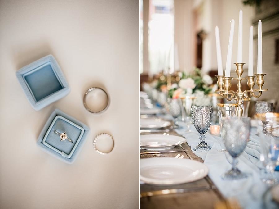 Light blue ring box at this Southern Railway Station Wedding by Knoxville Wedding Photographer, Amanda May Photos.