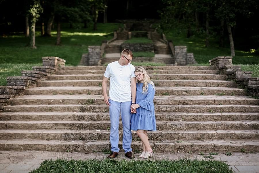 Stone steps at this Percy Warner Engagement Session by Knoxville Wedding Photographer, Amanda May Photos.