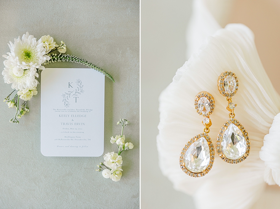 Earrings at Marblegate Wedding by Amanda May Photos