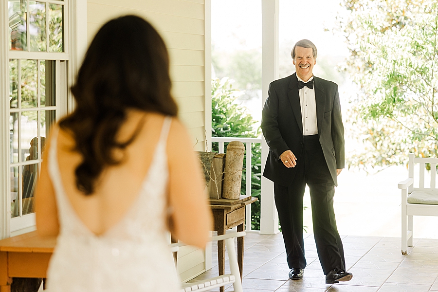 Dad reacts during first look at Marblegate Wedding by Amanda May Photos