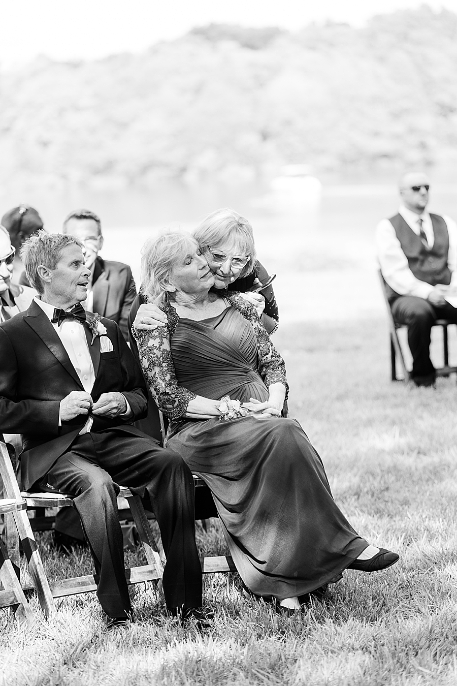 Guest hugging mom at Marblegate Wedding by Amanda May Photos