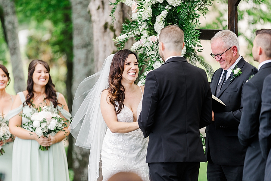 Bride laughing at Marblegate Wedding by Amanda May Photos