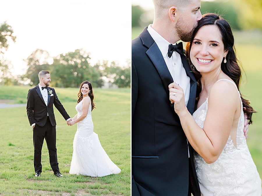 Kissing her forehead at wedding by Amanda May Photos