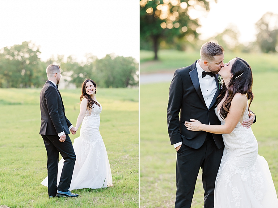 Kissing at wedding by Amanda May Photos