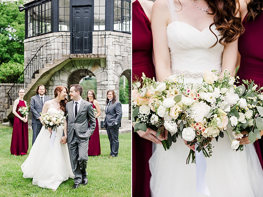 bouquets at kincaid house wedding