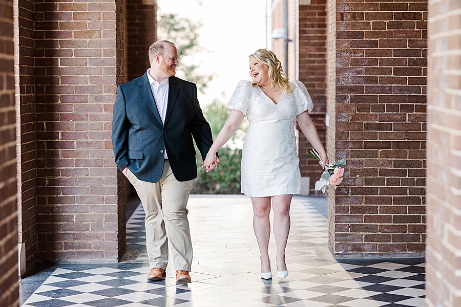 just married at knox county courthouse elopement