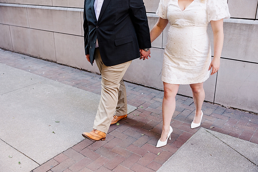 walking across gay street after knox county courthouse elopement