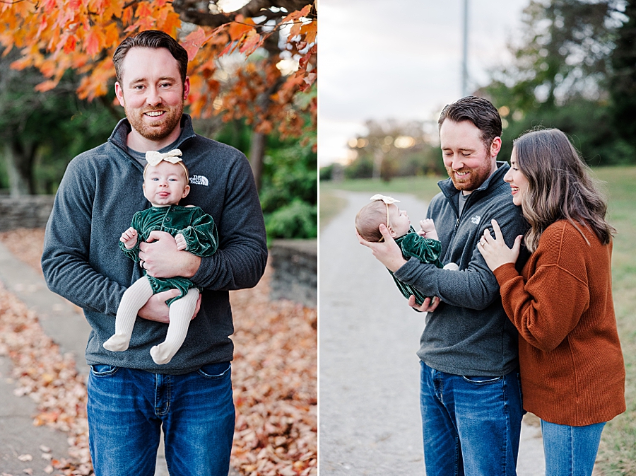 dad holding baby girl