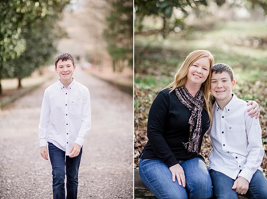 Mom and son at this Knoxville Botanical Gardens Family Session by Knoxville Wedding Photographer, Amanda May Photos.