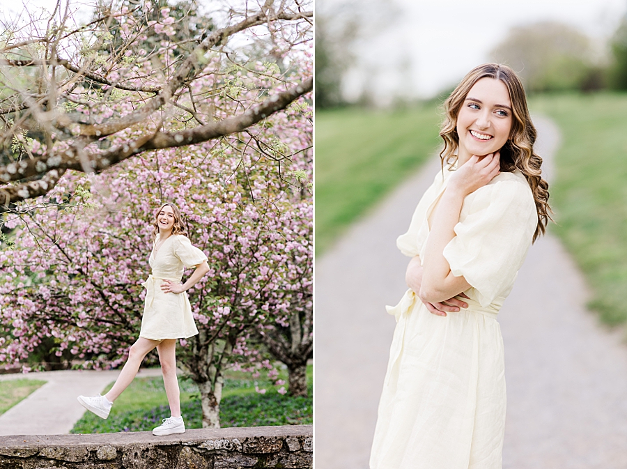 cute outfit for knoxville botanical senior session