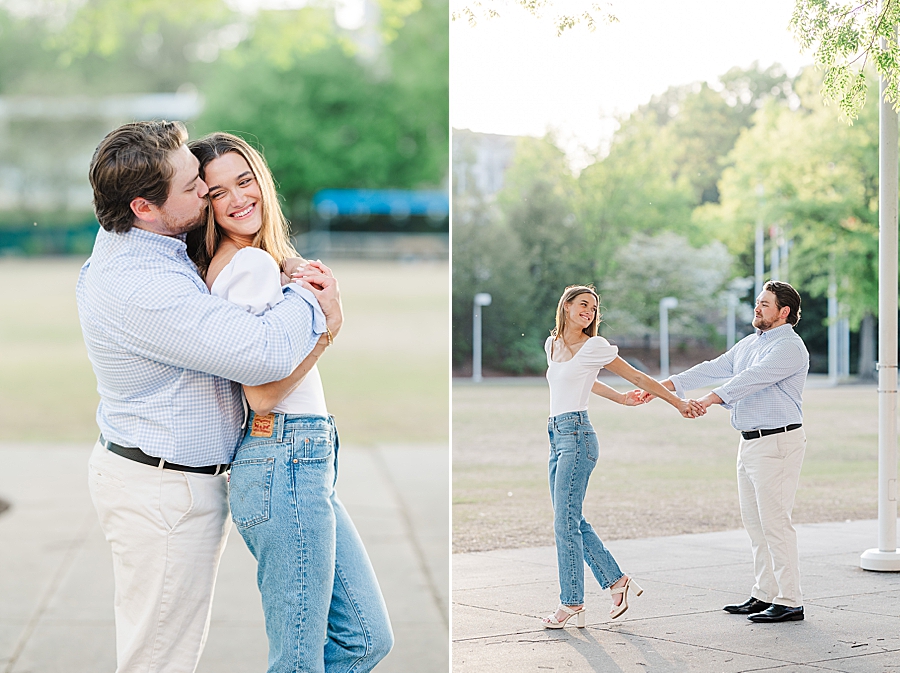 neutral outfits at knoxville engagement session