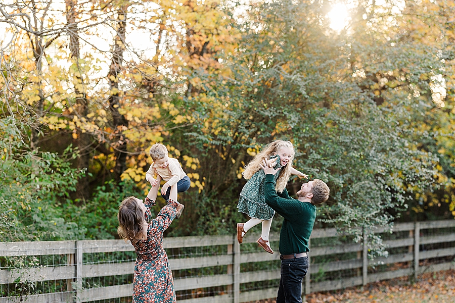 family playing in lenoir city