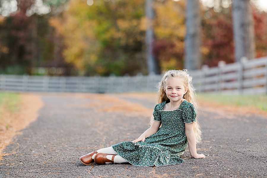 girl in green dress